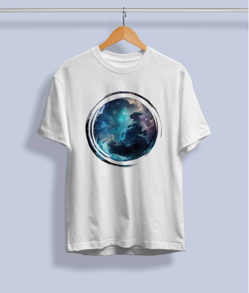 Мъжка тениска с илюстрация Зодия Водолей - TShirtArtShop.com